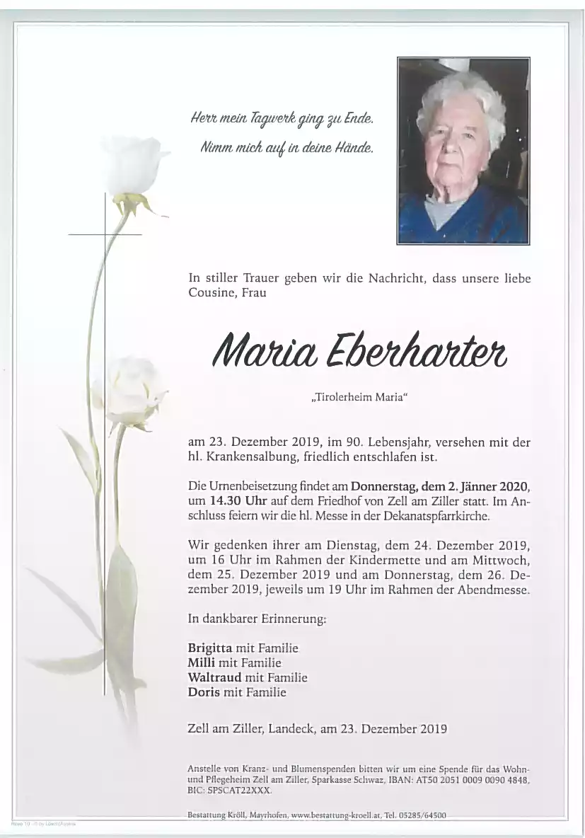 Parte von Maria Eberharter